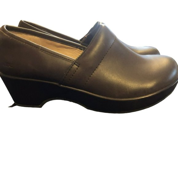 JBU Womens 8M Jambu Designs Brown Leather Slip on Clogs Work Shoes - Picture 5 of 6